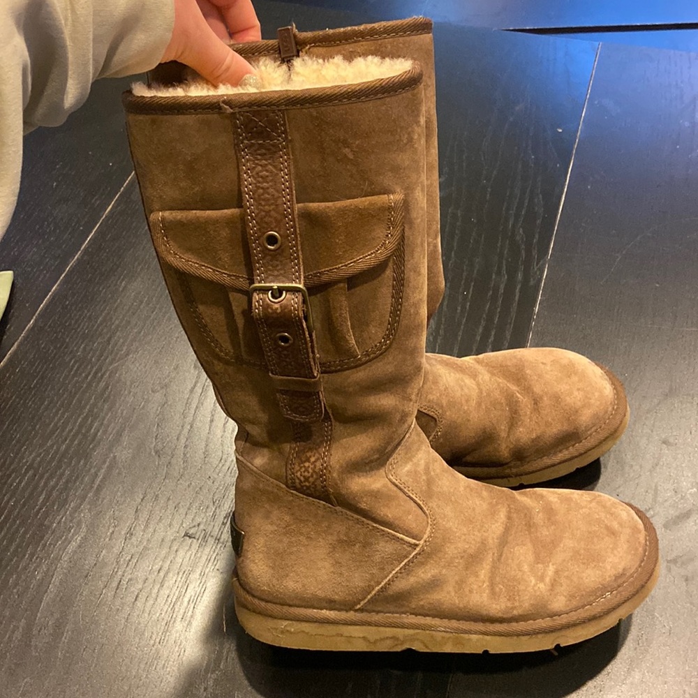 Tall Ugg Zip Up Buckle Boots